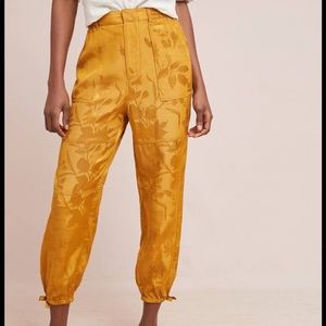 Anthropologie silky utility trousers